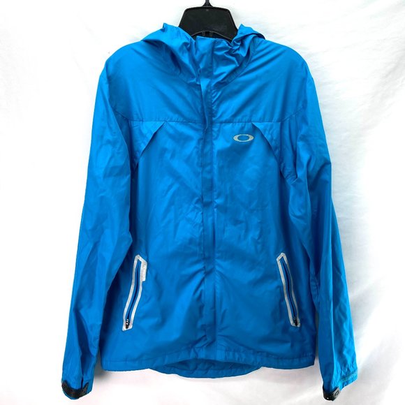 Oakley Nylon Windbreaker Men's Jacket Blue - Size Medium - Picture 1 of 6